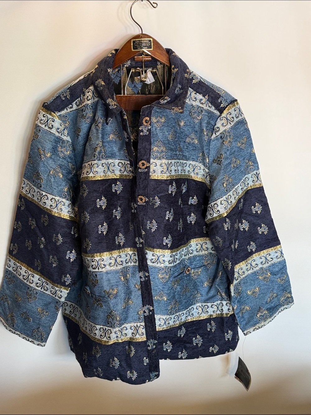 Sag Harbor Woman's Blue Patterned Quilted Jacket Size: 20W